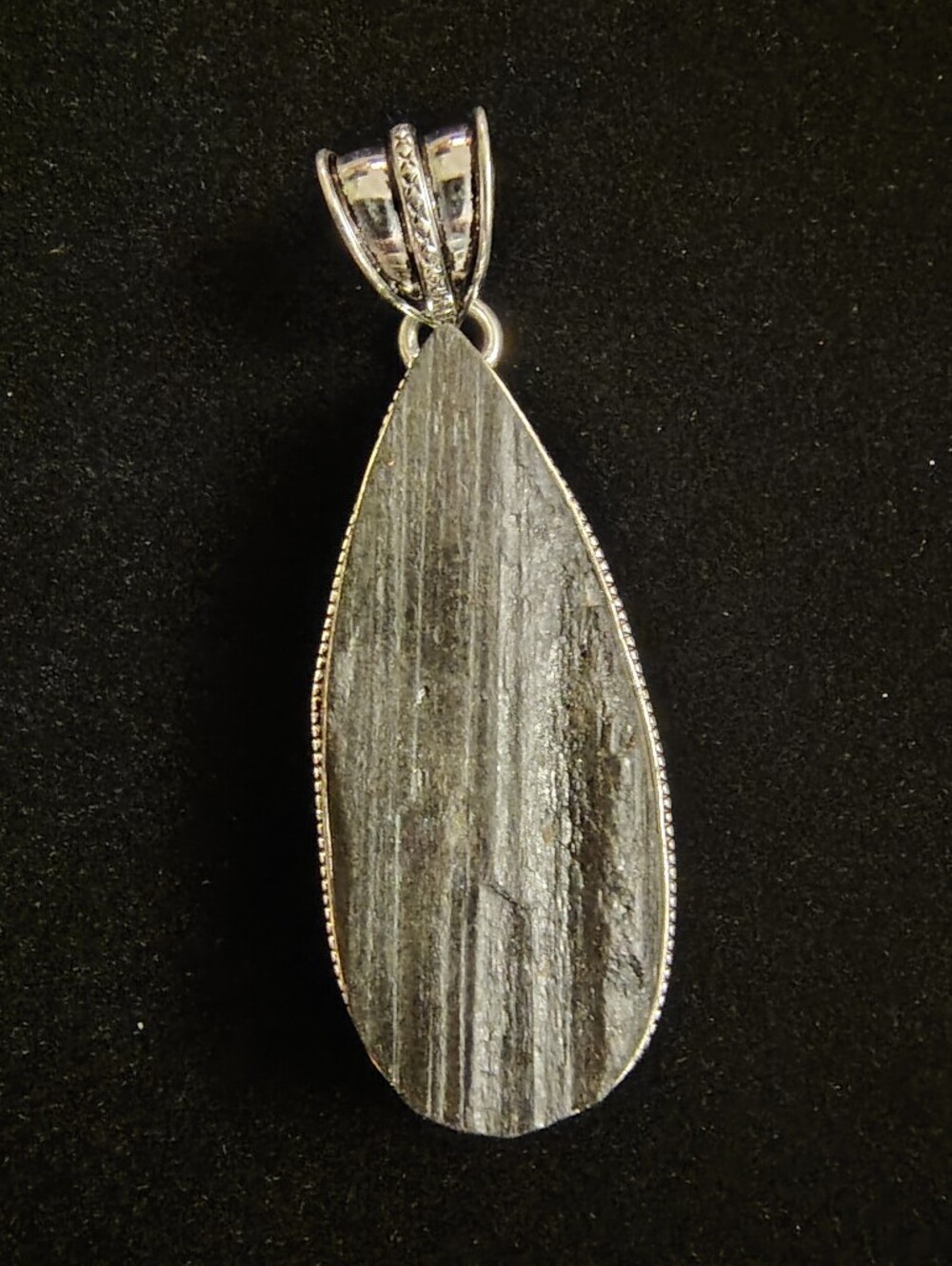 Raw Black Tourmaline Pendant